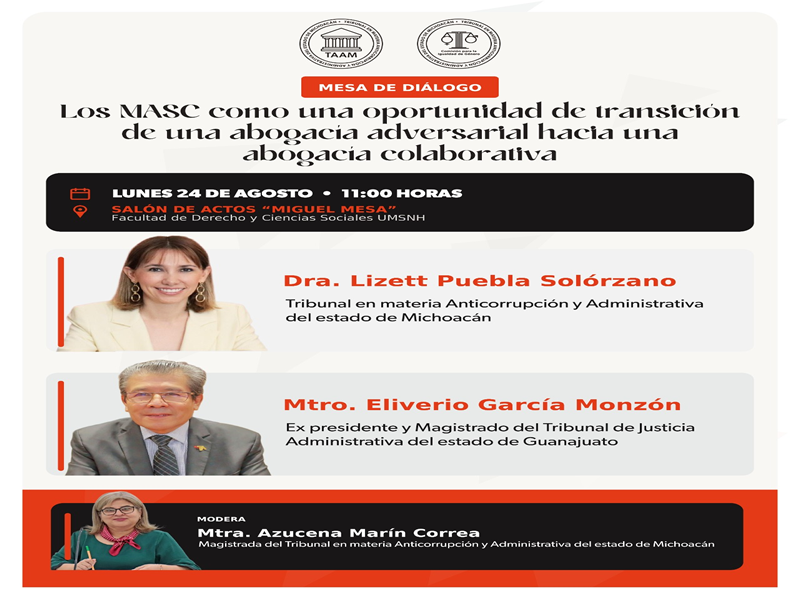 Invita Tribunal Anticorrupción a Foro Regional sobre implementación de Mecanismos Alternativos en Justicia Administrativa